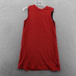 Amour Vert Red Chiffon Dress Womens Medium Sleeveless Tie Back Silk Blend Sheath